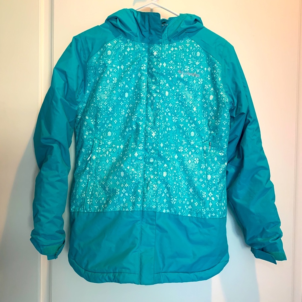 Columbia Girls Omni Tech Hooded Winter Jacket Coat - Size Large 14 16